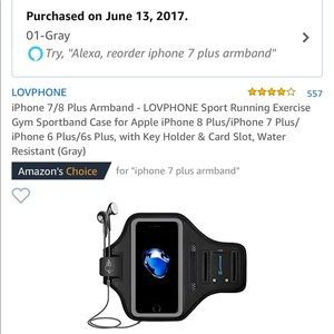 Running band for IPhone 7/7 plus. BRAND NEW